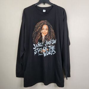 Janet Jackson 2017 State Of The World Tour Long Sleeve Double Sided Tee 2XL